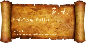 Prágay Anita névjegykártya